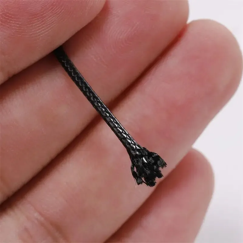 10Metre 32.8ft | Pack 0.5/0.8/1.0/1.5/2mm Black Waxed Cord Rope PU Leather Thread String Necklace Rope For Jewelry Making DIY Bracelet