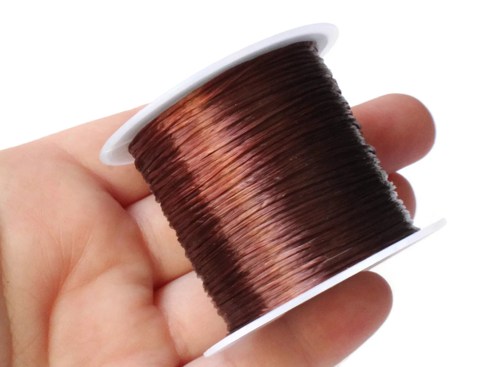 3 Rolls Thread Brown Elastic Cord 0.8mm Brown Elastic Thread 10 Meters per roll