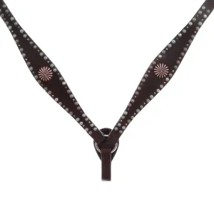 BC1032 - Brown Rough Out Studded Breast Collar