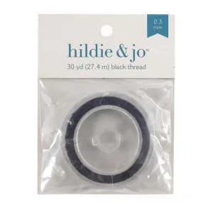 Black Three Ply Cord Lacing Thread 30yds x 0.33mm