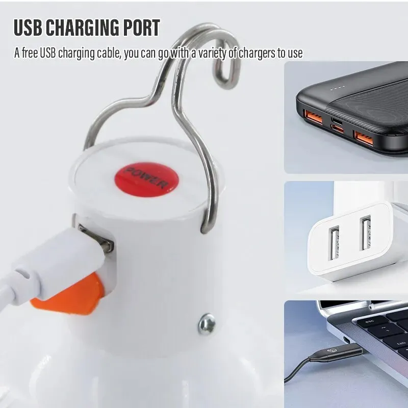 Camping Lamps USB Rechargeable LED Lamp Bulbs  - Illuminate Your Adventures with Portable Lighting