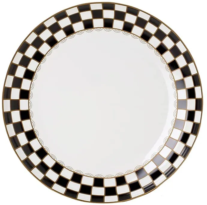 Checker Pattern 20-pieceDinnerware Set for 4, Bone China
