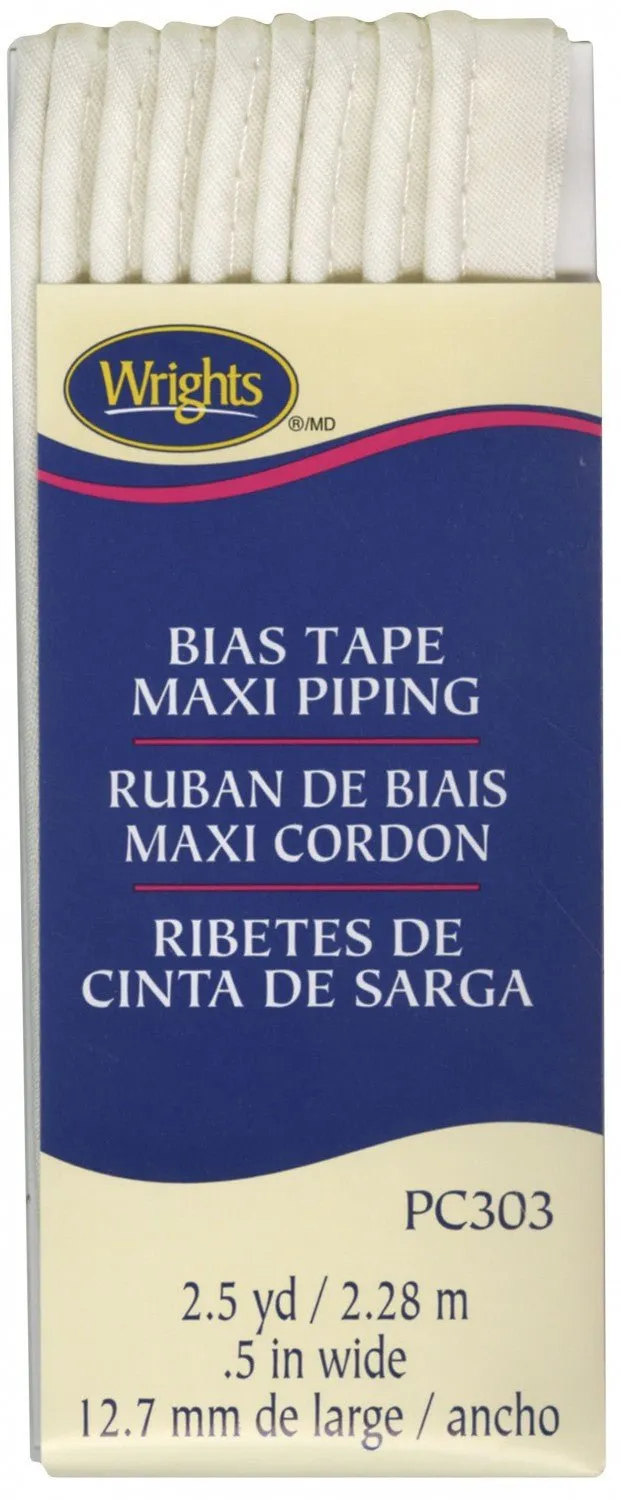 Corded Piping from Bias Tape - 23 COLOURS (1/2" wide)