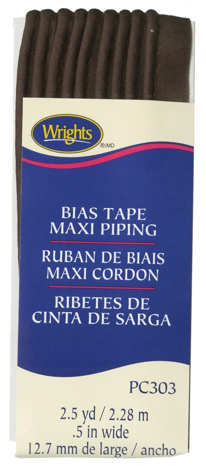 Corded Piping from Bias Tape - 23 COLOURS (1/2" wide)