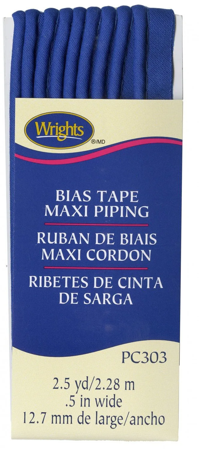Corded Piping from Bias Tape - 23 COLOURS (1/2" wide)