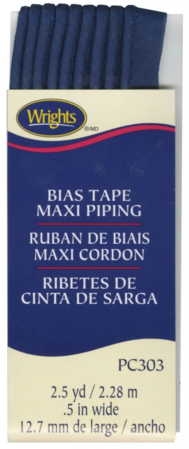 Corded Piping from Bias Tape - 23 COLOURS (1/2" wide)