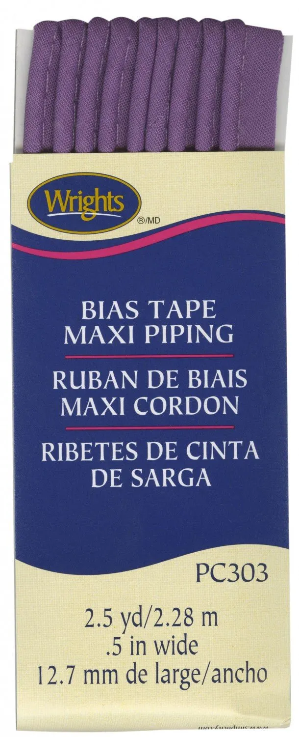 Corded Piping from Bias Tape - 23 COLOURS (1/2" wide)