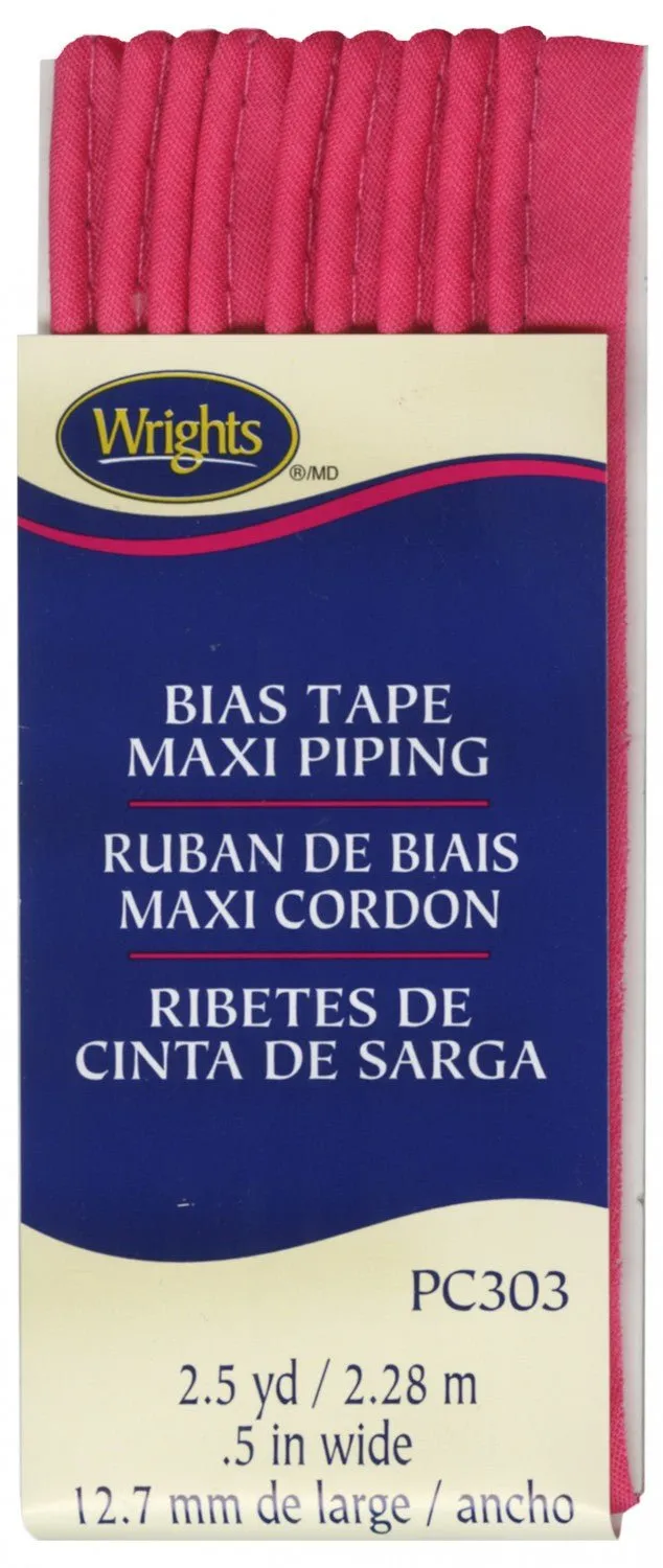 Corded Piping from Bias Tape - 23 COLOURS (1/2" wide)
