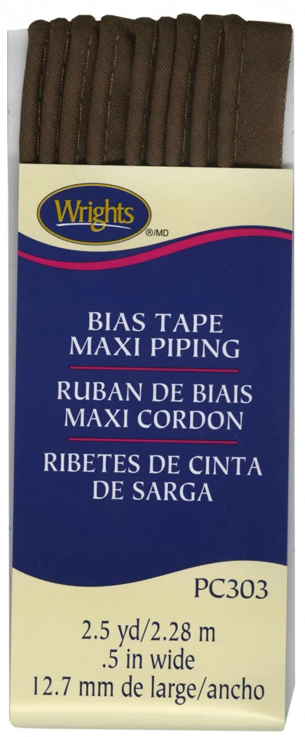 Corded Piping from Bias Tape - 23 COLOURS (1/2" wide)