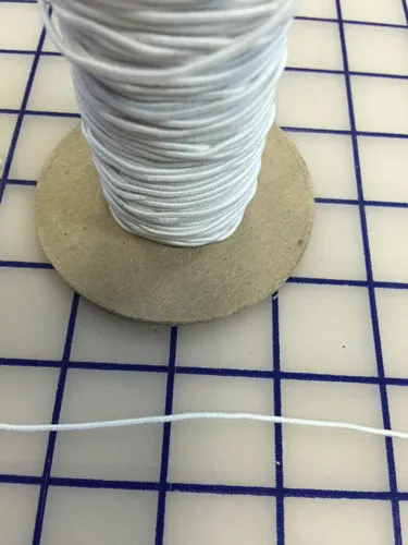 Elastic Cord 1/16 inch Wide White