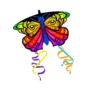 Eolo KITE'S READY 2 FLY-POP UP MINI NYLON SHAPE-BUTTERFLY-PATENTED POPUP SYSTEM-KITE TOTE