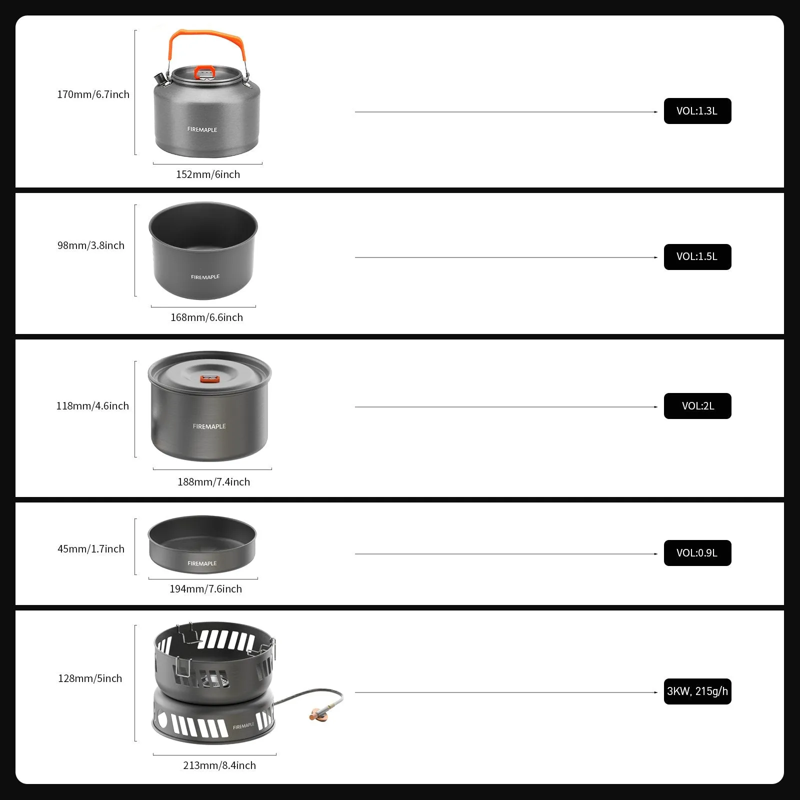 Firemaple Set Alat Masak Gas Burner