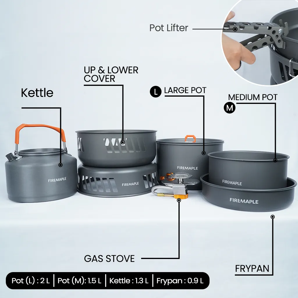 Firemaple Set Alat Masak Gas Burner