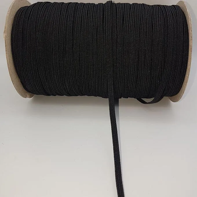 Haberdashery Elastic Corded Elastic 5mm Black Corded Elastic