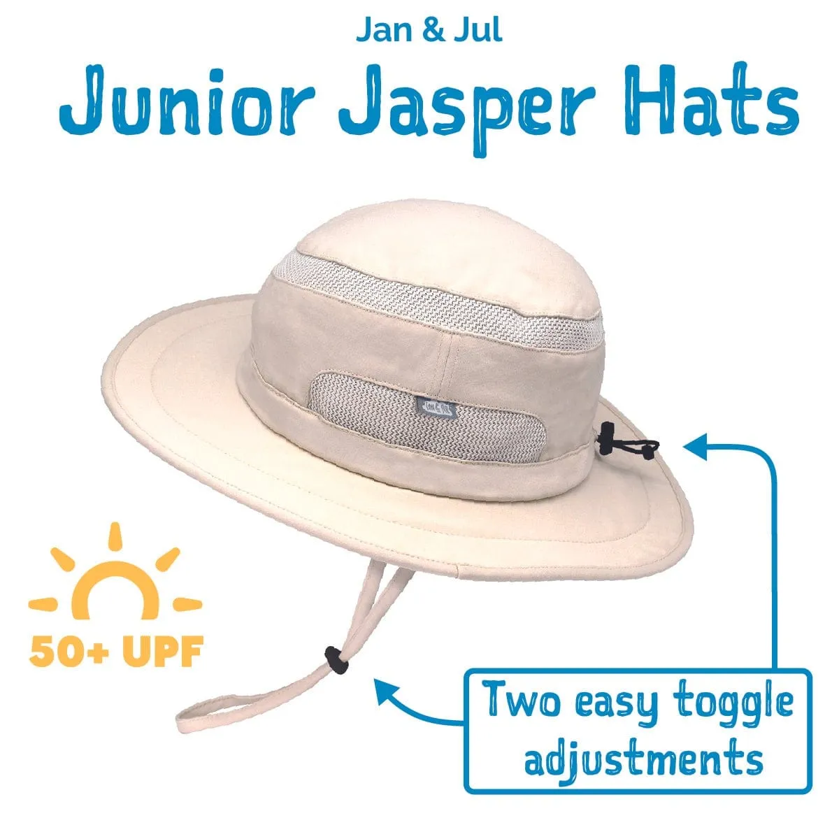 Junior Foldable Jasper Hat: Beige