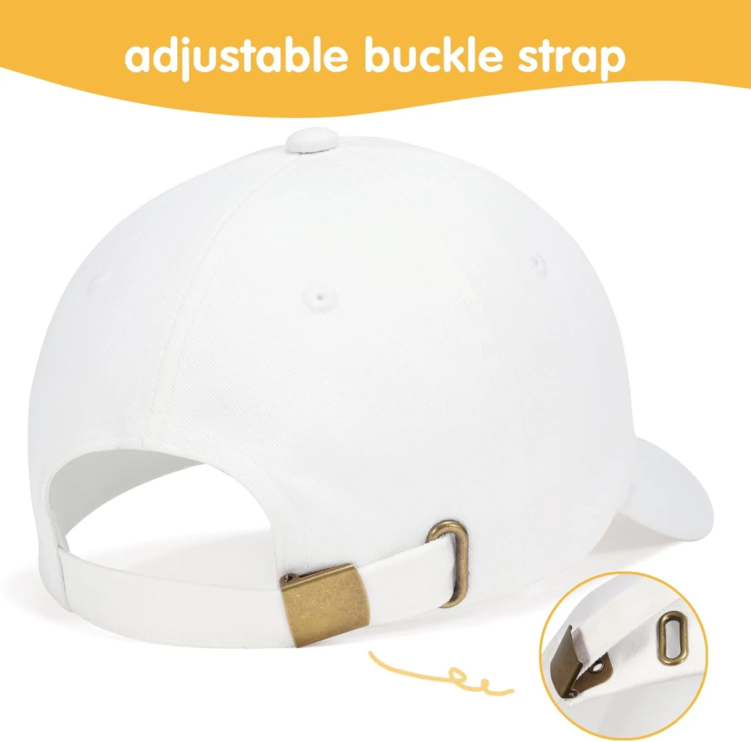 Kids Baseball Cap for Age 2-6,Adjustable Cotton Golf Hat for Boys & Girls