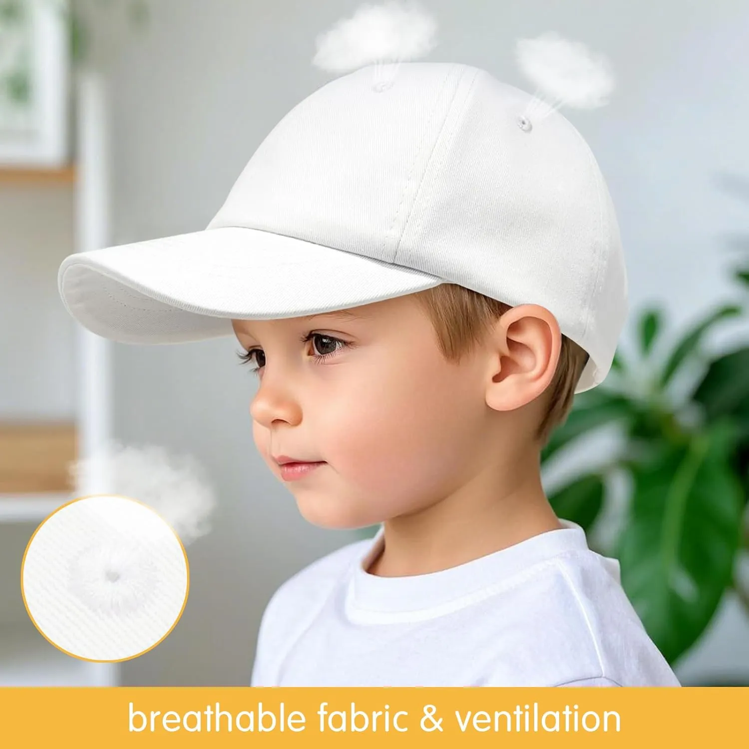 Kids Baseball Cap for Age 2-6,Adjustable Cotton Golf Hat for Boys & Girls