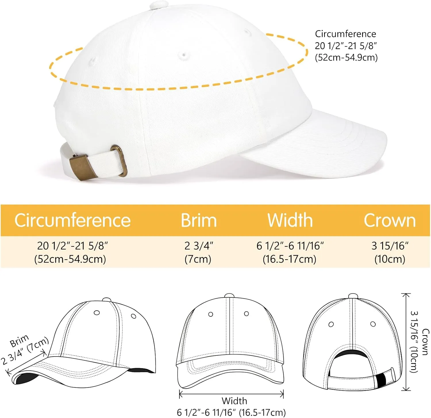 Kids Baseball Cap for Age 2-6,Adjustable Cotton Golf Hat for Boys & Girls