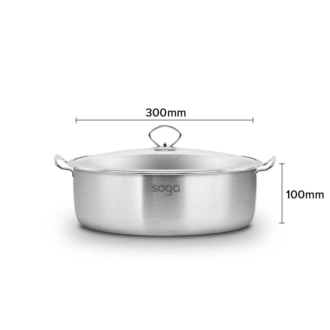Smart Induction Cooktop Set Premium with 30cm Stainless Steel Induction Casserole Cookware