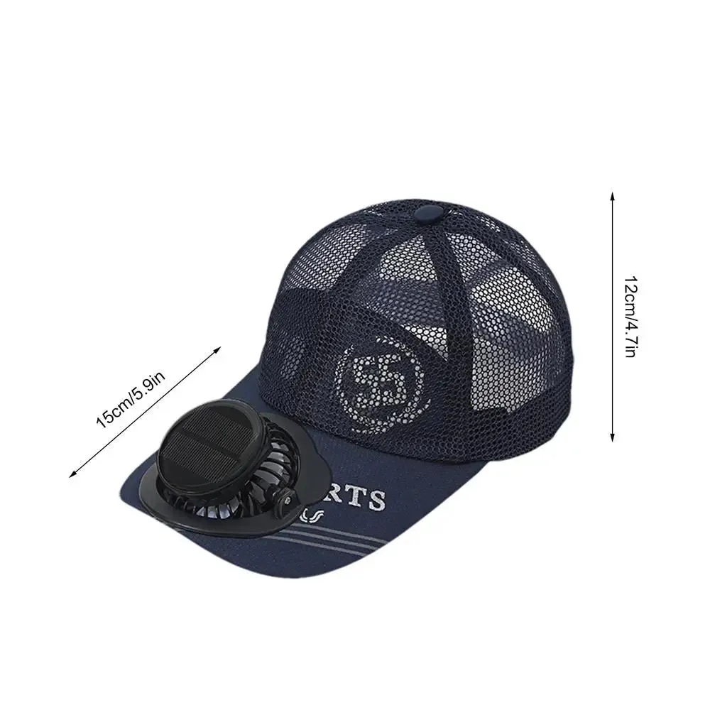 Solar-Powered Cooling Baseball Hat with USB Charging and UV Protection