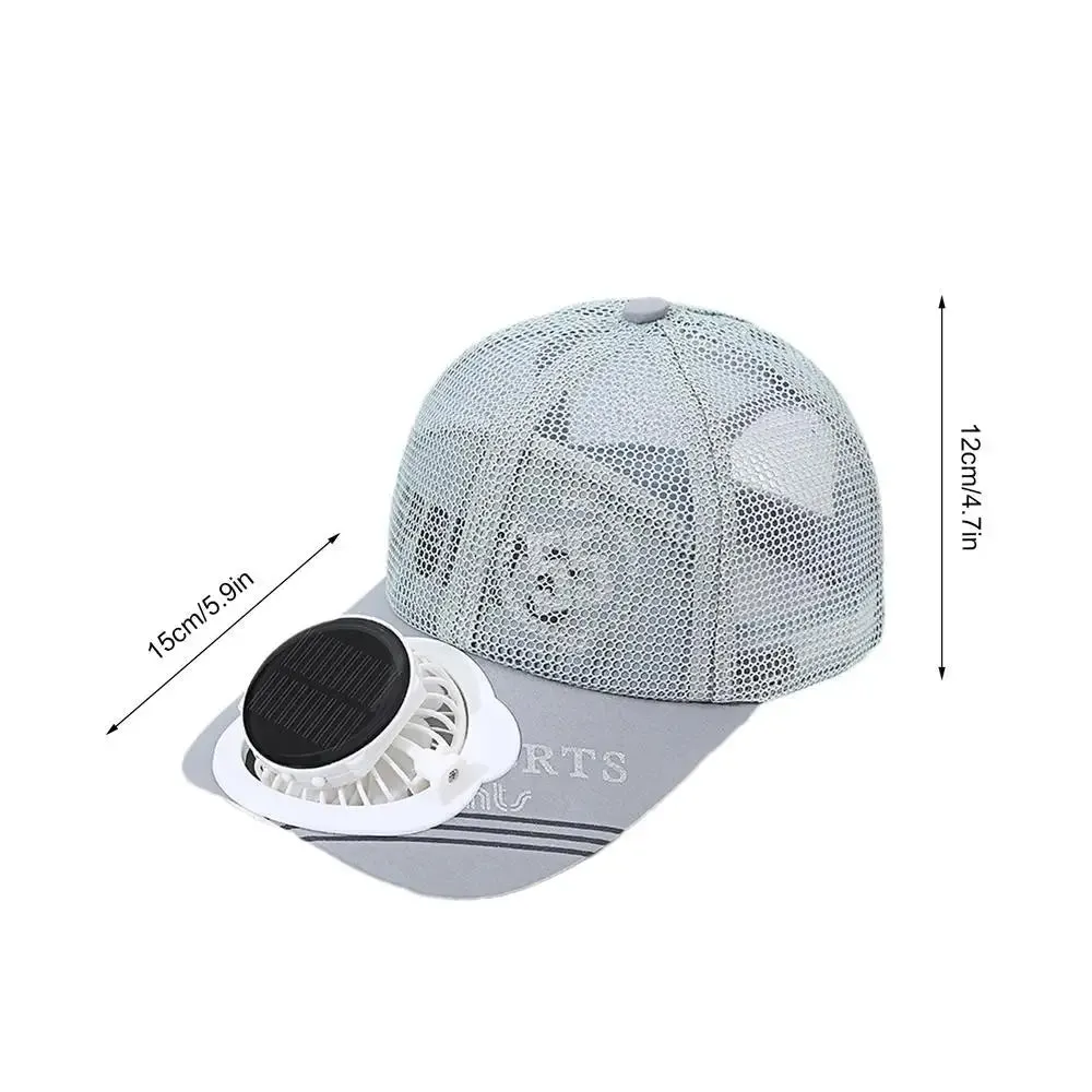 Solar-Powered Cooling Baseball Hat with USB Charging and UV Protection