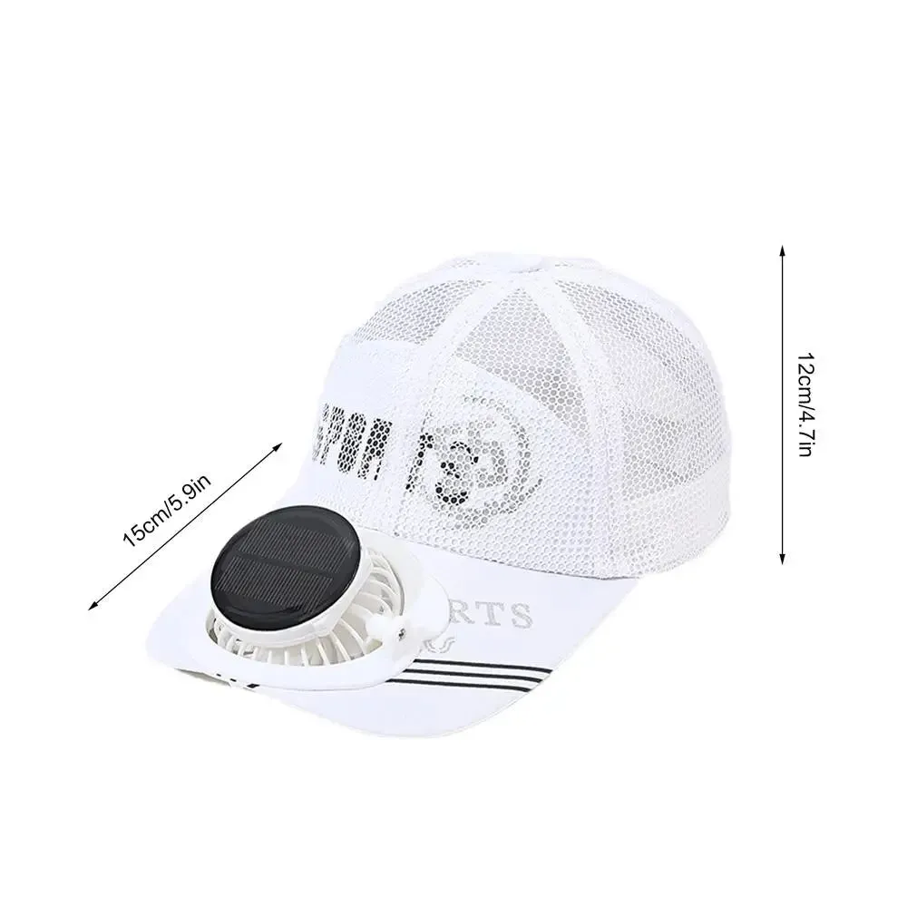 Solar-Powered Cooling Baseball Hat with USB Charging and UV Protection