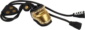 SOPOGER Archery Thumb Ring Handmade Brass Leather Finger Guard Adjustable Traditional Thumb Ring Mongolian Finger Protector for Horse Bow Longbow Recurve Bow