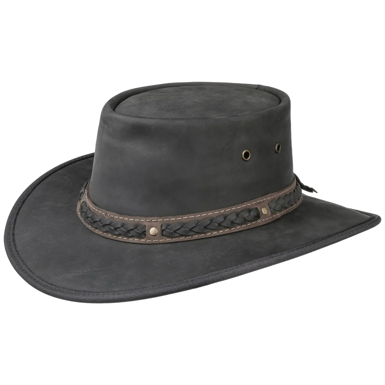 Squashy Bronco Leather Hat by BARMAH