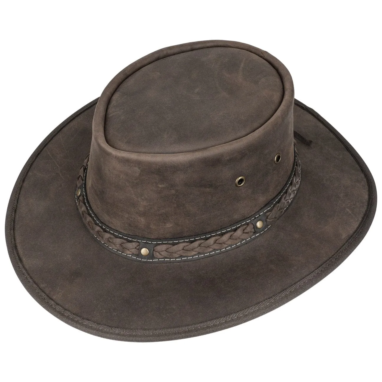 Squashy Bronco Leather Hat by BARMAH