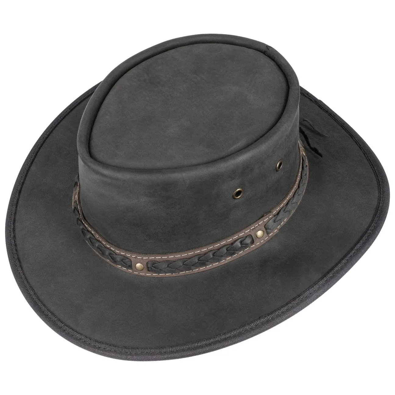 Squashy Bronco Leather Hat by BARMAH