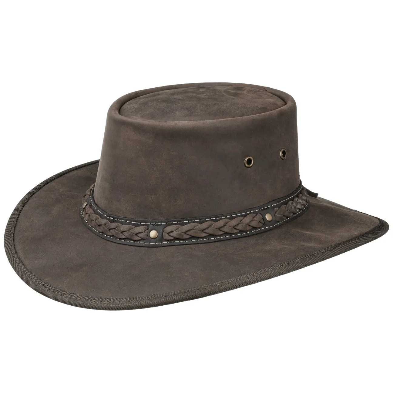Squashy Bronco Leather Hat by BARMAH