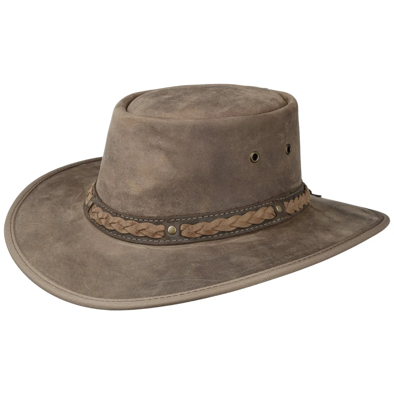 Squashy Bronco Leather Hat by BARMAH